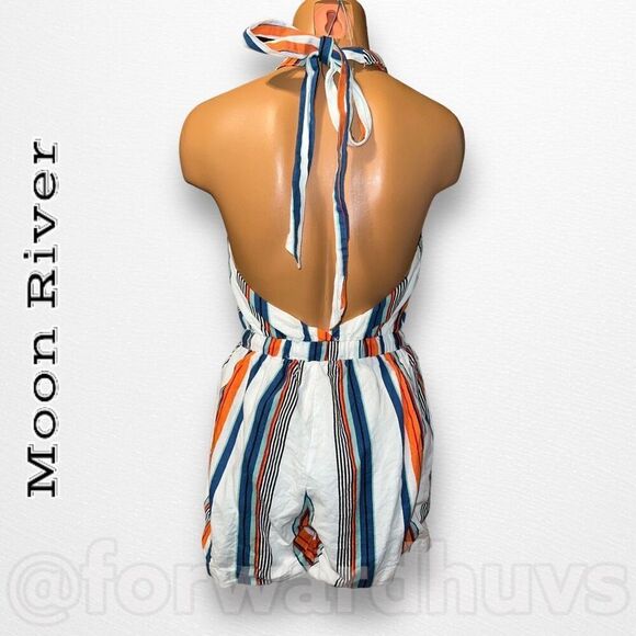 Anthropologie Moon River Striped Romper Size Small - Picture 7 of 12